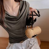 ドレープネックストレッチトップス | Doux Belle  | 詳細画像3 