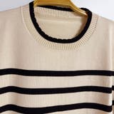 ボーダー×プリーツ袖ドッキングブラウス | Doux Belle | 詳細画像12