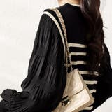 ボーダー×プリーツ袖ドッキングブラウス | Doux Belle | 詳細画像7