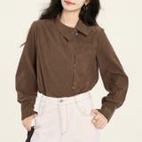 アシメボタン×バックタックブラウス | Doux Belle  | 詳細画像4 