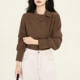 アシメボタン×バックタックブラウス | Doux Belle  | 詳細画像7 