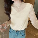 総レースハイネックシアートップス | Doux Belle | 詳細画像3