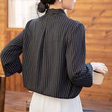 ストライプ柄ボウタイブラウス | Doux Belle  | 詳細画像10 