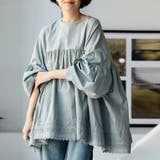 レース裾付きパフスリーブブラウス | Doux Belle  | 詳細画像1 