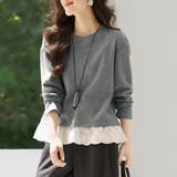 レイヤード風スウェットトップス | Doux Belle  | 詳細画像1 