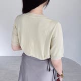 リブ切り替え×半袖ニットトップス | Doux Belle  | 詳細画像14 