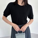 リブ切り替え×半袖ニットトップス | Doux Belle  | 詳細画像22 