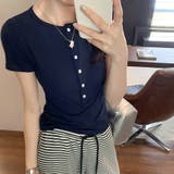 ハーフボタンヘンリーネックトップス | Doux Belle  | 詳細画像11 