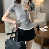 ハーフボタンヘンリーネックトップス | Doux Belle  | 詳細画像7 