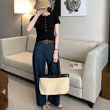 ハーフボタンヘンリーネックトップス | Doux Belle  | 詳細画像9 