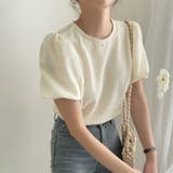 ベージュ | パワーショルダートップス | Doux Belle 