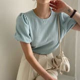 ブルー | パワーショルダートップス | Doux Belle 