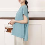 サイドスリットラウンドネックカットソー | Doux Belle  | 詳細画像7 