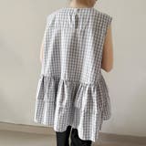 ペプラム風ギンガムチェックトップス | Doux Belle  | 詳細画像10 