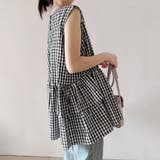 ペプラム風ギンガムチェックトップス | Doux Belle  | 詳細画像12 