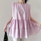 ペプラム風ギンガムチェックトップス | Doux Belle  | 詳細画像17 