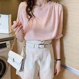 パールボタン付きスタンドカラーブラウス | Doux Belle  | 詳細画像11 