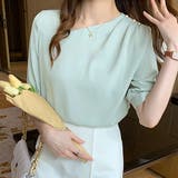 パールボタン付きスタンドカラーブラウス | Doux Belle  | 詳細画像6 