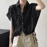 ブラック | シンプルシアーシャツ | Doux Belle 