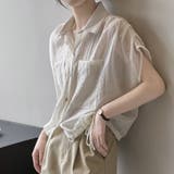 オフホワイト | シンプルシアーシャツ | Doux Belle 