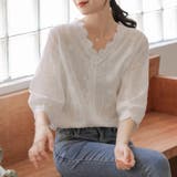 7分袖レース刺繍ブラウス | Doux Belle | 詳細画像3