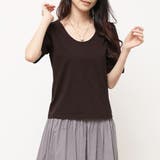 コーヒー | 5分袖ラウンドネックカットー | Doux Belle 