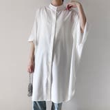 ホワイト | シンプルシアーロングシャツ | Doux Belle 