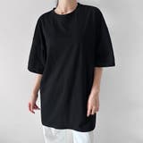 ブラック | オーバーサイズシンプルカットソー | Doux Belle 