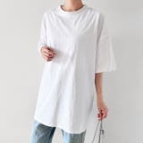 ホワイト | オーバーサイズシンプルカットソー | Doux Belle 