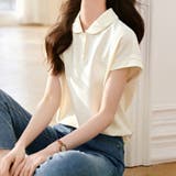 ベージュ | 襟付きエレガントシャツ | Doux Belle 