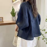 ノーカラーボリュームスリーブシャツ  | Doux Belle  | 詳細画像3 