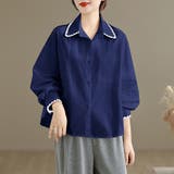 スカラップ刺繍襟長袖シャツ レディース トップス | Doux Belle  | 詳細画像10 
