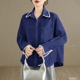 スカラップ刺繍襟長袖シャツ レディース トップス | Doux Belle  | 詳細画像12 