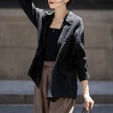 首元レース付きオープンカラー長袖シャツ レディース トップス | Doux Belle  | 詳細画像2 