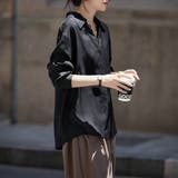 首元レース付きオープンカラー長袖シャツ レディース トップス | Doux Belle  | 詳細画像4 