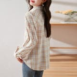 淡色チェック柄ドロップショルダーシャツ レディース トップス | Doux Belle  | 詳細画像6 