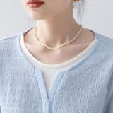 レイヤード風キーネック凹凸素材長袖カットソー レディース トップス | Doux Belle  | 詳細画像12 