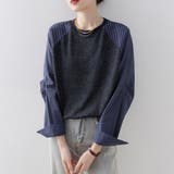 異素材切り替えドロスト長袖プルオーバー レディース トップス | Doux Belle  | 詳細画像10 