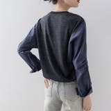 異素材切り替えドロスト長袖プルオーバー レディース トップス | Doux Belle  | 詳細画像11 