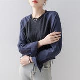 異素材切り替えドロスト長袖プルオーバー レディース トップス | Doux Belle  | 詳細画像7 