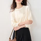凹凸フリンジ調クルーネックトップス レディース トップス | Doux Belle  | 詳細画像4 