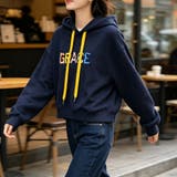 カラフルロゴ刺繍配色パーカー レディース トップス | Doux Belle  | 詳細画像13 