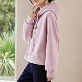 ロゴデザインクロスフード長袖パーカー レディース トップス | Doux Belle  | 詳細画像8 