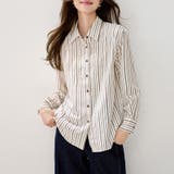 ストライプ柄ベーシック長袖シャツ レディース トップス | Doux Belle  | 詳細画像6 