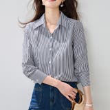 モノトーンストライプ長袖シャツ レディース トップス | Doux Belle  | 詳細画像3 
