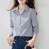 ストライプ | モノトーンストライプ長袖シャツ レディース トップス | Doux Belle 