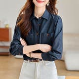 デニムライクステッチワークシャツ レディース トップス | Doux Belle  | 詳細画像2 