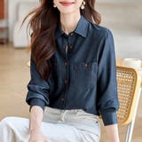 デニムライクステッチワークシャツ レディース トップス | Doux Belle  | 詳細画像4 