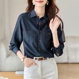 デニムライクステッチワークシャツ レディース トップス | Doux Belle  | 詳細画像6 