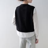 レイヤード風アシンメトリー長袖トップス レディース トップス | Doux Belle | 詳細画像11